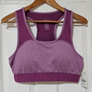 NWT XPBX Pro Women's Sport Bra Purple Pullover Size L
